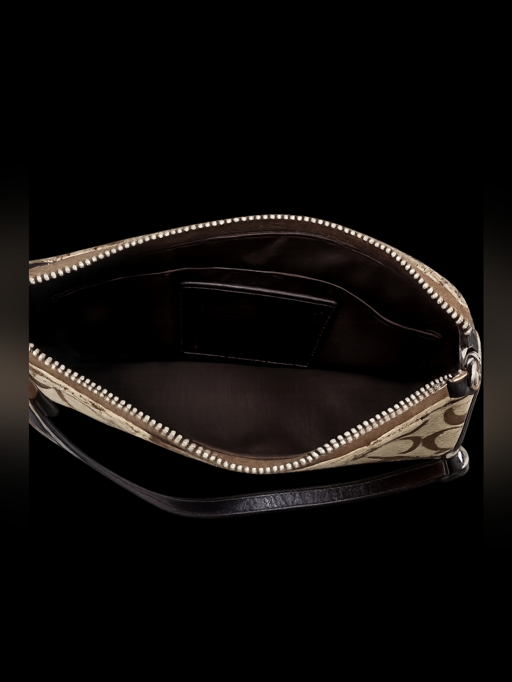 Coach Signature C Demi Pouch Jacquard Leather Baguette 6094 Y2K Vintage - Picture 2 of 8